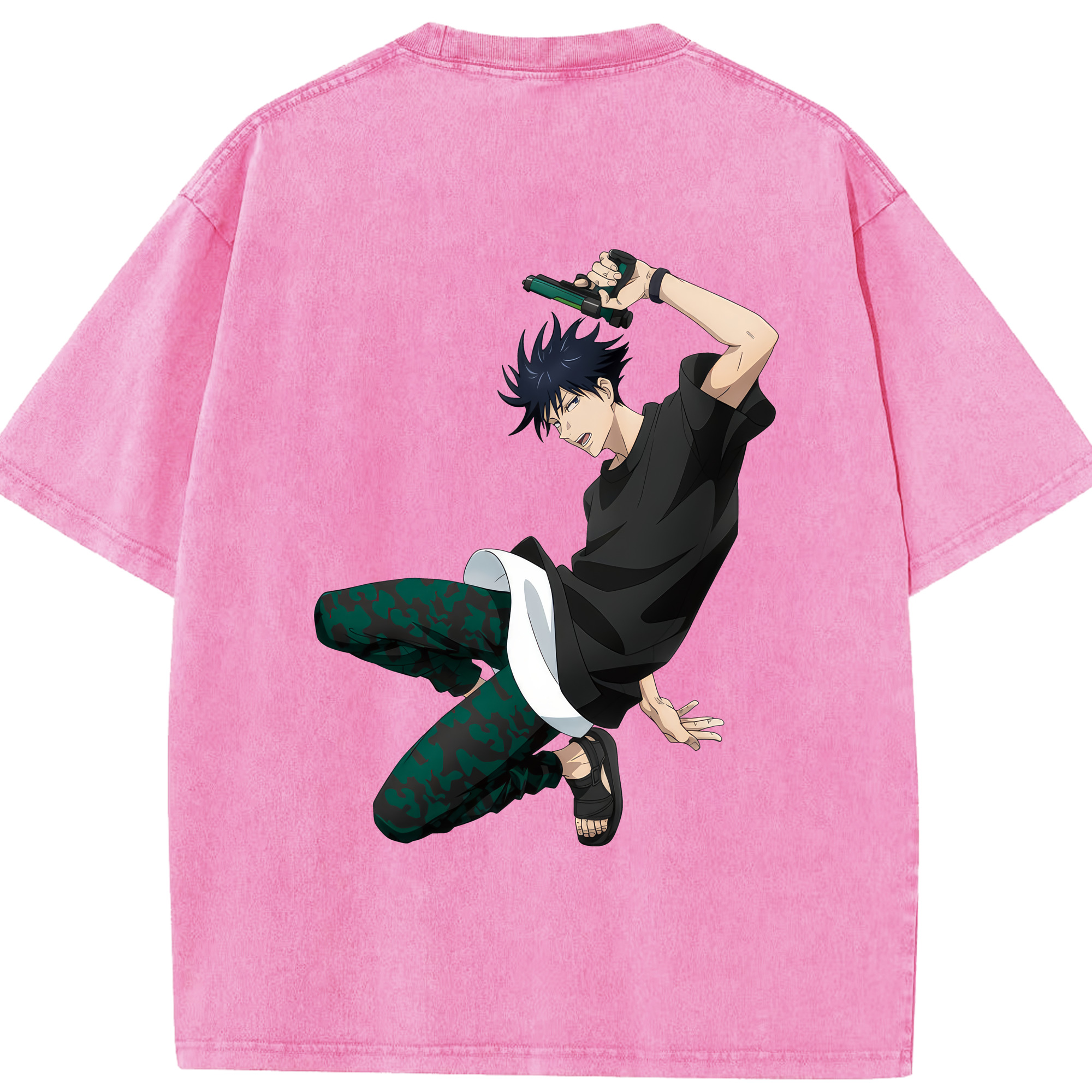 （画像用） 呪術廻戦 Jujutsu Kaisen 綿100% ヴィンテージ風 半袖Tシャツ（背面プリント）